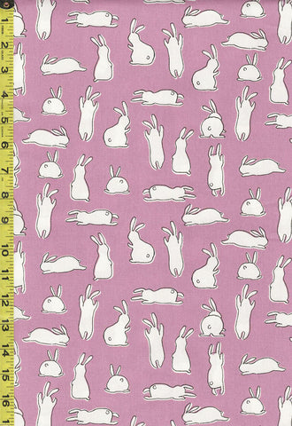 *Japanese Novelty - Hishiei Minimalist Bunnies - H-7098-3B - Orchid - ON SALE - 30% OFF - BY THE YARD