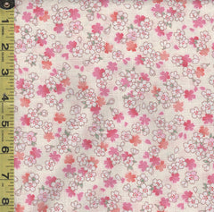 *Japanese - Hokkoh Tiny Colorful Cherry Blossoms - Dobby Weave - 1023-1120-1A - Cream