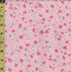 *Japanese - Hokkoh Tiny Colorful Cherry Blossoms - Dobby Weave - 1023-1120-1B - Pink
