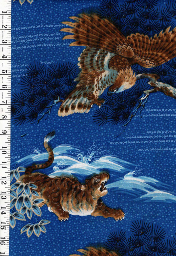 1024 - Juban - Hawk & Tiger - 28" Wide - Wool - Very Light Weight - Navy - By the Yard