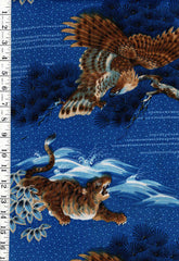 1024 - Juban - Hawk & Tiger - 28" Wide - Wool - Very Light Weight - Navy - By the Yard