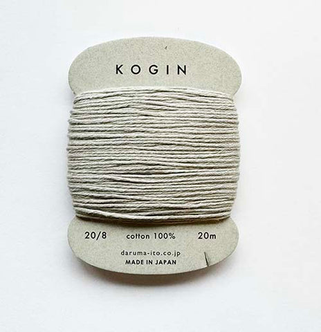 Sashiko Thread - Daruma - Thick Weight for Sashiko & Kogin - 20m - # 10 - Silver Gray