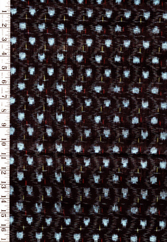 Japanese Kasuri - 13438 - Red & Yellow Lines with Diagonal Patches - By the Half Yard