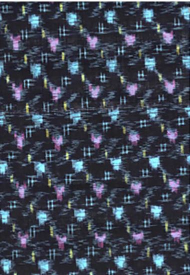 Japanese Kasuri - 13438 - Red & Yellow Diagonal Patches