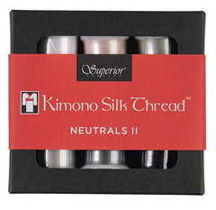 *Kimono Silk Thread - 100wt - 6 Spool Set - Neutrals II - ON SALE - SAVE 30%