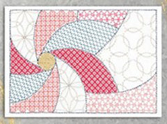 Sashiko Placemat Sampler - L-2010 - Hanamari - Dark Navy