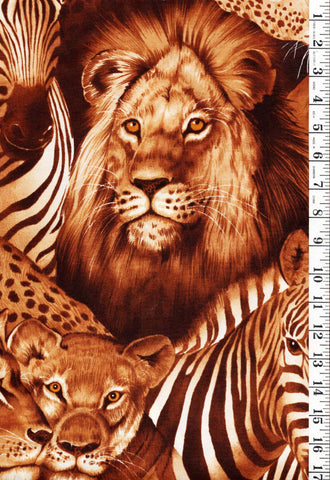 Jungle - Alexander Henry - Jungle Eyes (2007) - Large Scale - Golden Brown - Last 1 yard