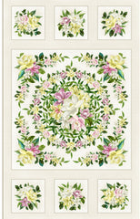 Tropical - Maywood Studios - Lanai Floral Panel - MASD10220-E - Cream - ON SALE