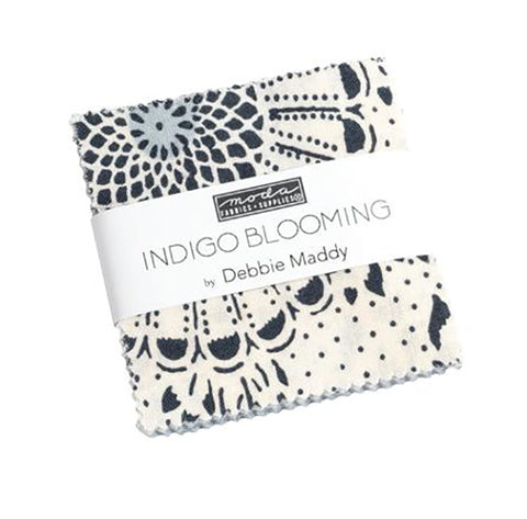 Japanese - Moda Indigo Blooming - MINI CHARM PACK - 42 - 2 1/2