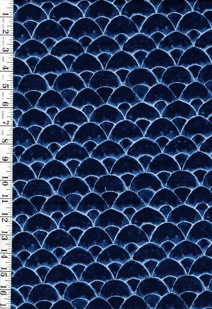 *Japanese - Shibori Design - Someagari-patch - by Debbie Maddy for Tiori Designs - Indigo - By the Half Yard - Last 2 1/8 Yards