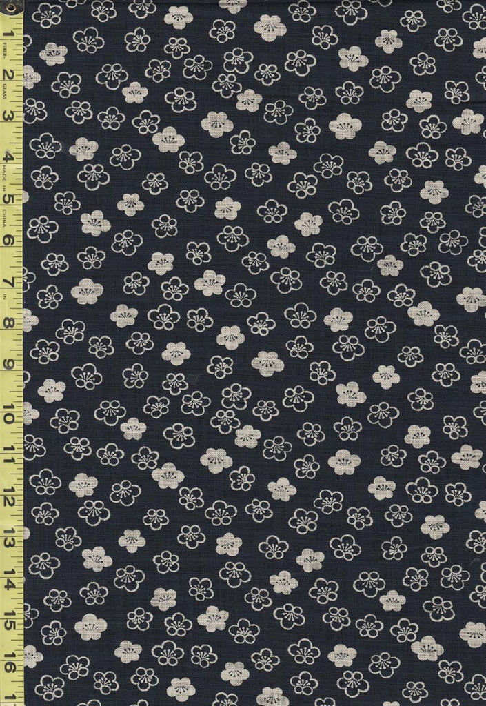 Japanese - Sevenberry Nara Homespun - Floating Plum Blossoms - SB-88223D29-1 - Dark Navy - Indigo - By the Half Yard