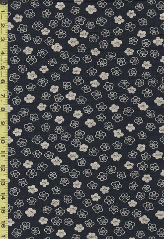 Japanese - Sevenberry Nara Homespun - Floating Plum Blossoms - SB-88223D29-1 - Dark Navy - Indigo