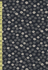 Japanese - Sevenberry Nara Homespun - Floating Plum Blossoms - SB-88223D29-1 - Dark Navy - Indigo - By the Half Yard