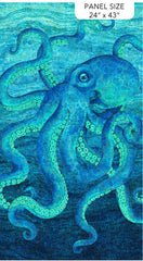 Fabric Art - Northcott Enigma - Octopus PANEL - 28180M-48 - By the Panel