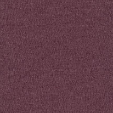 Sashiko Fabric - Cotton-Linen - PLUM - By the Half Yard