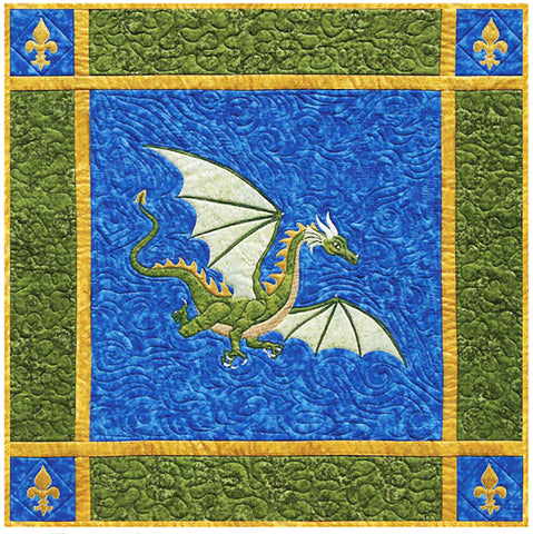 Quilt Pattern - Needlesongs - Dragon on the Wind - Wall Hanging