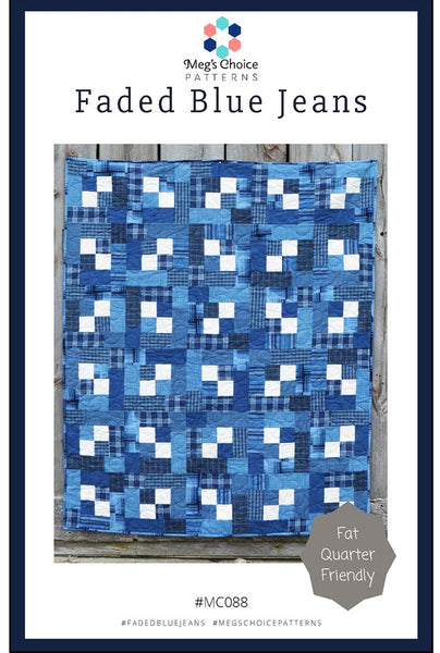 Quilt Pattern - Meg's Choice Patterns - Faded Blue Jeans | Shibori