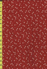 Japanese Sevenberry - Kasuri Collection - Tiny Floating Cherry Blossoms with Pink Petals - SB-88227D2-3 - Vintage Red - By the Half Yard