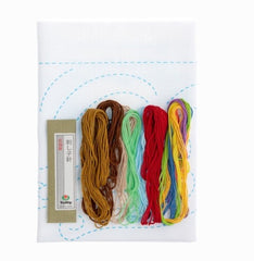 Sashiko World - Italy - Sampler Kit with Needle & Thread - Puppet Boy (Pinocchio) from Florence - LAST ONE - SAVE 20%