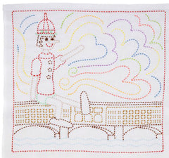 Sashiko World - Italy - Sampler Kit with Needle & Thread - Puppet Boy (Pinocchio) from Florence - LAST ONE - SAVE 20%