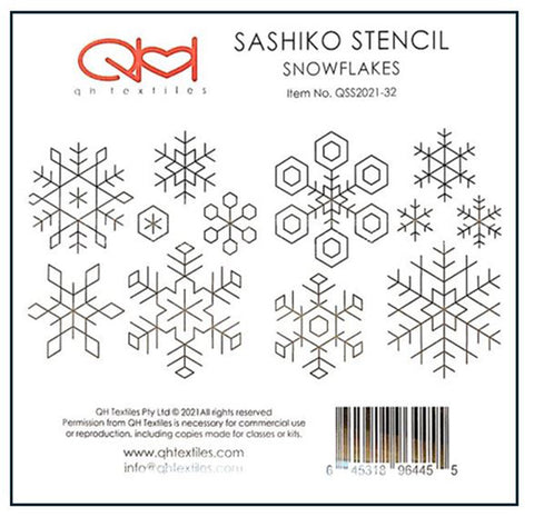 Sashiko Stencil - # 32 Snowflakes
