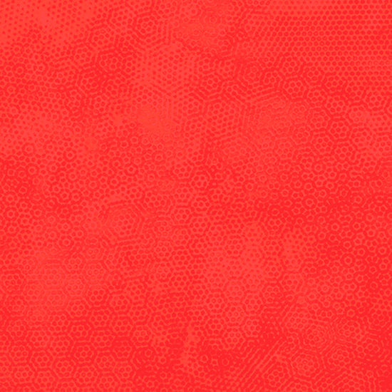 Blender - Andover Dimples - R12 Bright Orange Coral - By the Half Yard
