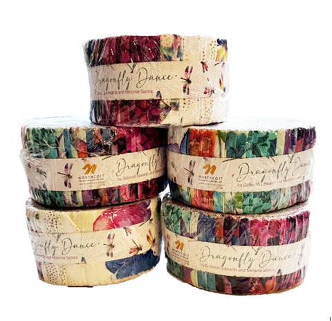 Pre-Cut Strips - Fabric Art - Northcott Dragonfly Dance - 2 1/2