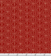 Japanese - Sevenberry Kasuri Collection - Asanoha-like Motif - SB-88229D3-2 - Dark Brick Red - ON SALE - SAVE 30% - By the Yard