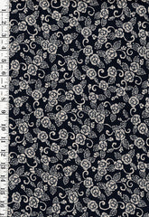 *Japanese - Sevenberry Nara Homespun - Compact Peonies with Curly Stems - SB-88223D6-62 - Indigo - ON SALE - SAVE 30%