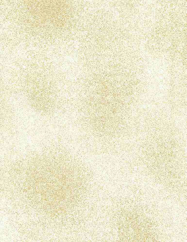 *Blender - Timeless Treasures - Shimmer - IVORY & Gold Metallic - By the Half Yard
