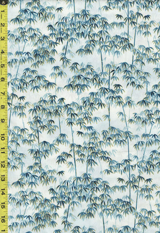 Asian - Imperial 17- Bamboo Forest - SRKM-20381-4 - Blue - Last 1 1/3 yards