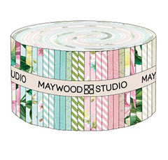 Tropical - Maywood Studios - Lanai Tropical Floral - Pre-cut 2 1/2 inch strips (40)