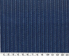 0972 - Vintage Woven Stripe - Japanese cotton fabric - Dark Navy, Shades of Blue