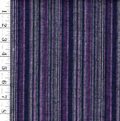 SALE - Japanese - Senyo Woven Mini Stripe - SY-2013-1K - Purple, Black & Gray - SAVE 30% - By the Yard