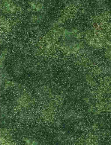 *Blender - Timeless Treasures - Shimmer - HOLLY GREEN & Gold Metallic - By the Half Yard