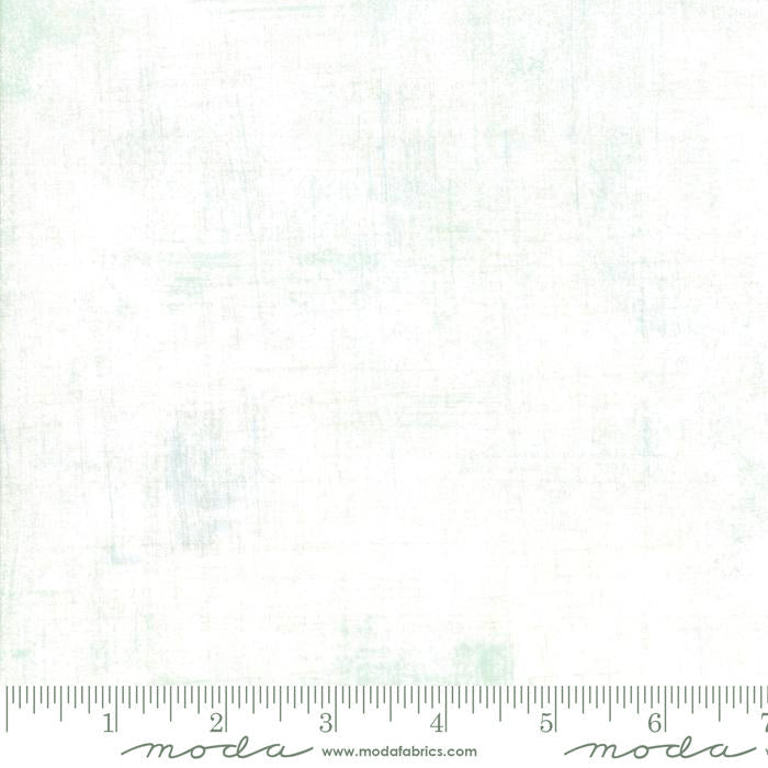 Tonal Blender - Moda Grunge Tonal Texture - 150 Snow White (with Mint Green and Light Gray tones) - By the Half Yard