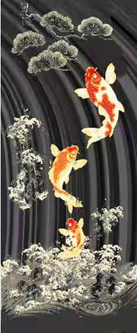 *Asian - WAGARA Splashing Spirits Panel - Black