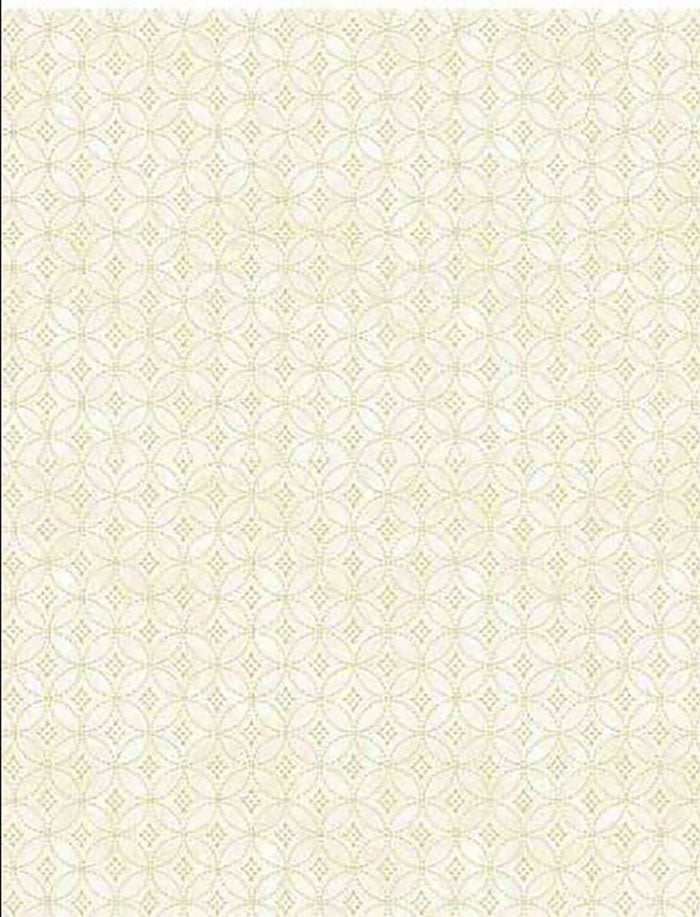*Asian - Small (3/4") Gold Tonal Seven Treasures - CD-1350-Cream - By the Half Yard