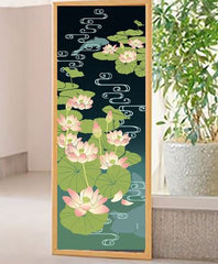 Tenugui - Japanese Scarf or Towel - Lotus & Water Lilies