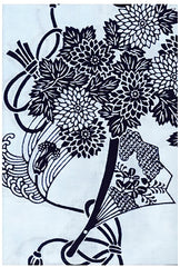 Yukata Fabric - 096 - Fans & Mums - Light Blue