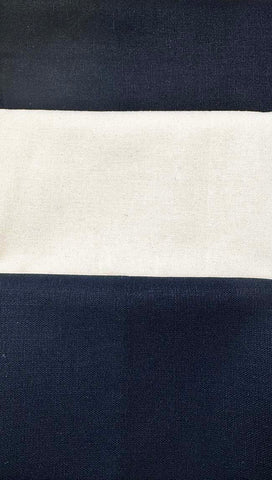 Sashiko Fabric - Cotton-Linen - Indigo & White - Scrappy Pack # 1