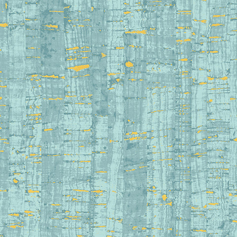 *Metallic - Uncorked - Cork Look with Metallic - 50107M-16 - ACID WASH - By the Half Yard