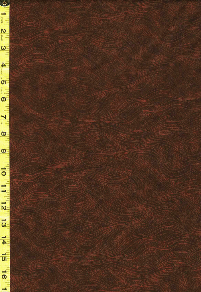 *Blender - In the Beginning - Color Movement Waves - 1MV-05 - Chocolate - 3/8 Yard Piece
