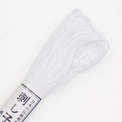 Sashiko Thread - Olympus 20m - Solid Color - # 01 White