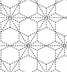 Sashiko Pre-printed Sampler (Olympus) - # 010 Tobi Asanoha - White