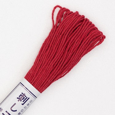 Sashiko Thread - Olympus 20m - Solid Color - # 12 Red