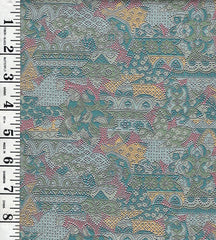 520 - Japanese Combined Weave - Abstract Floral Motifs - Multi-Colors (Pastels)