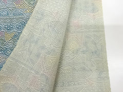 520 - Japanese Combined Weave - Abstract Floral Motifs - Multi-Colors (Pastels)