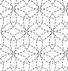 Sashiko Pre-printed Sampler (Olympus) - # 212 Hana-zanshi - Navy