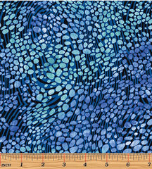 *Tropical - SEASON OF THE SUN - Multi-Color Swirling Pebbles - 13201-50 - Blue & Teal - ON SALE - SAVE 20% - By the Yard